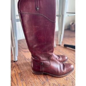 Frye Tall Leather Riding Boots | Burgundy Oxblood | Size 8.5